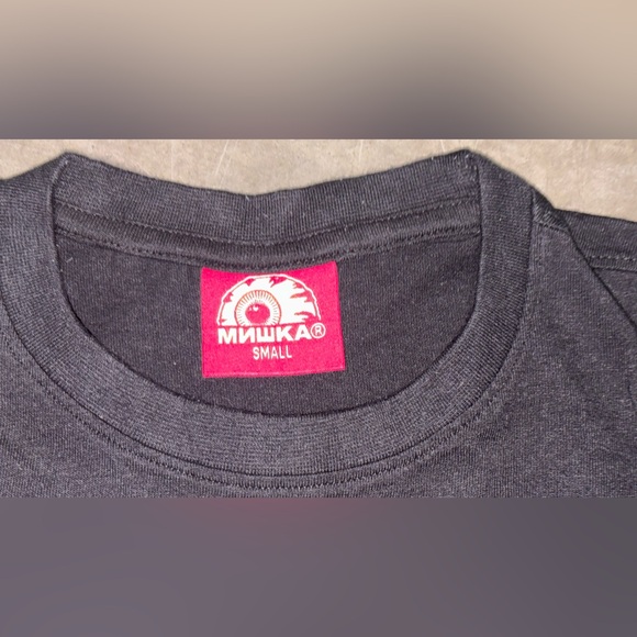 Men’s Mishka Haunted Short Sleeve Graphic Embroidered T-Shirt Black Size Small - Picture 6 of 13